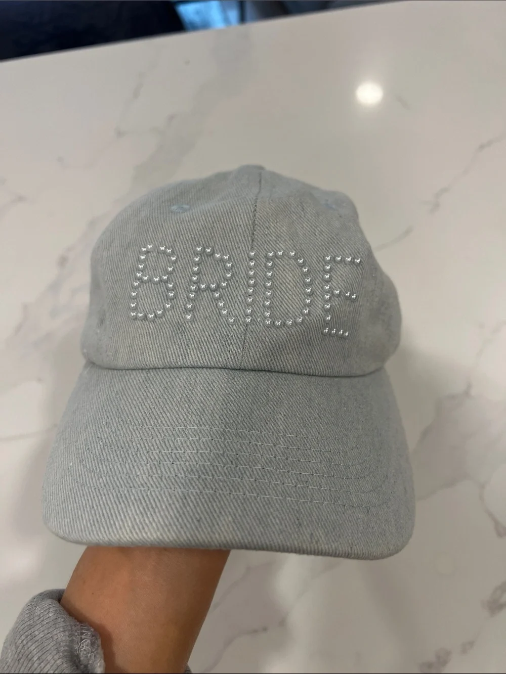 BRIDE Studded Baseball Cap - Light Blue